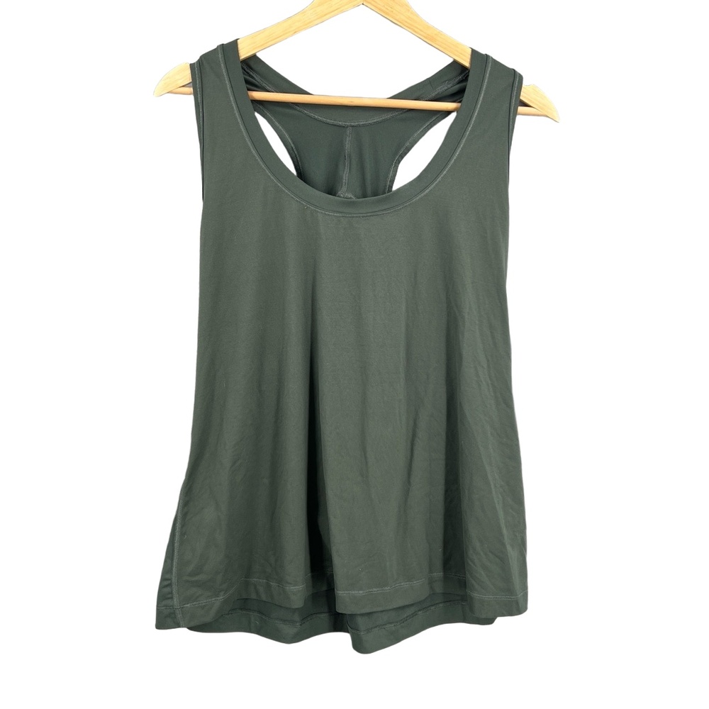 Athleta‎ Tank Top Green Racerback Loose Fit Quick Dry Moisture Wicking 1X